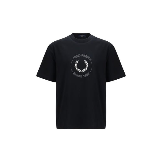 Fred Perry Black Cotton T-Shirt