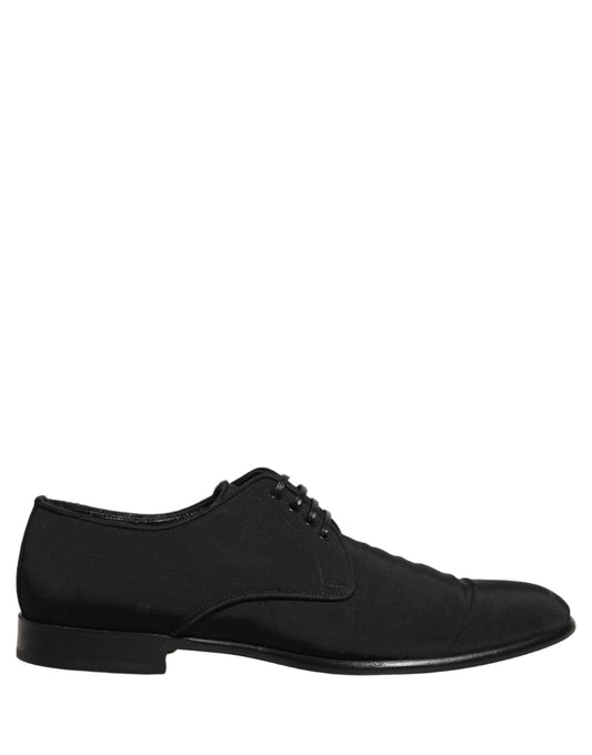 Dolce & Gabbana Black Suede Lace Up Derby Dress Formal Shoes