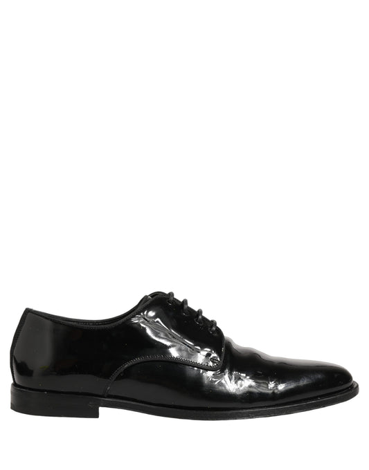 Dolce & Gabbana Black Leather Lace Up Derby Dress Formal Shoes