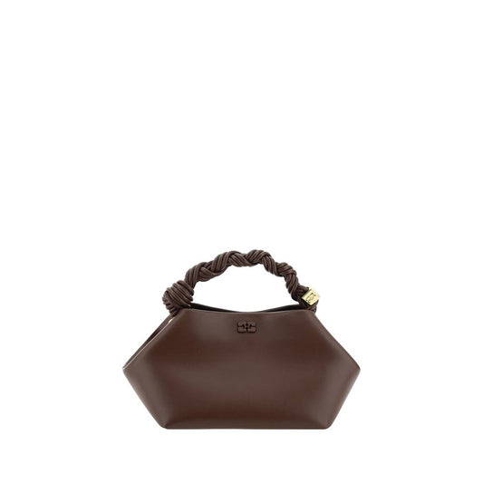 Ganni Brown Calf Leather Bos Taurus Handbag