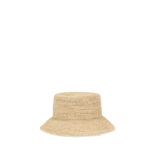 Jacquemus Beige Raffia Bucket Hat