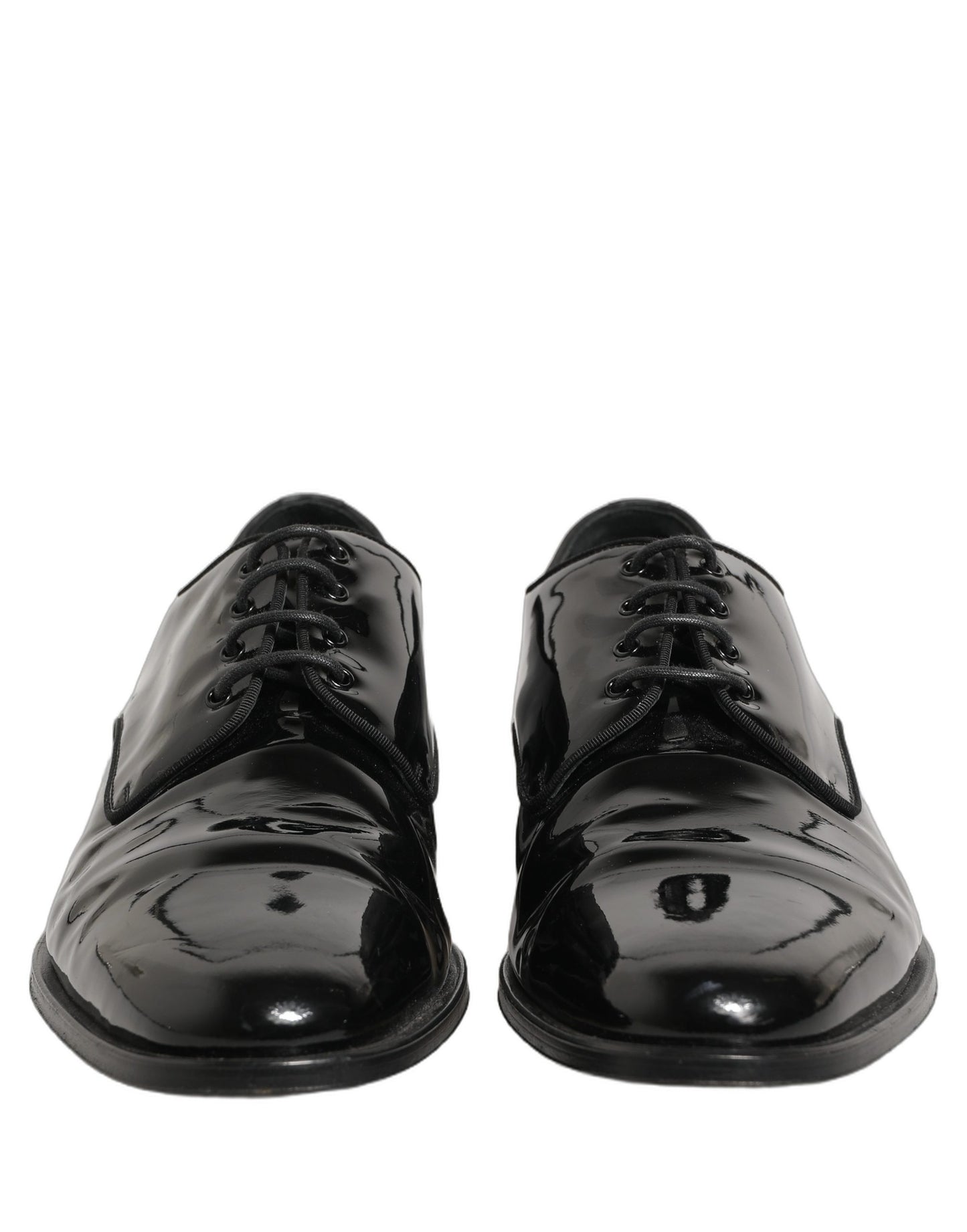 Dolce & Gabbana Black Leather Men Derby Dress Formal Shoes
