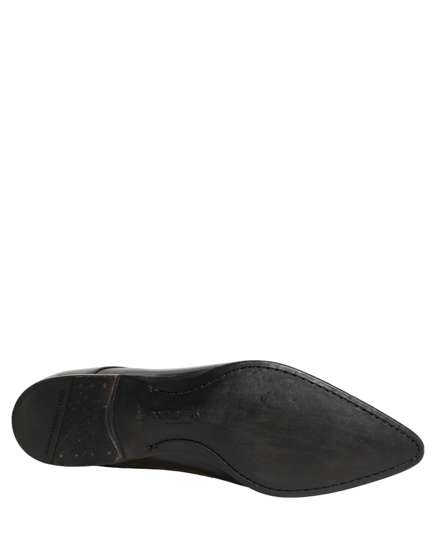 Dolce & Gabbana Black Leather Derby Dress Men Formal Shoes