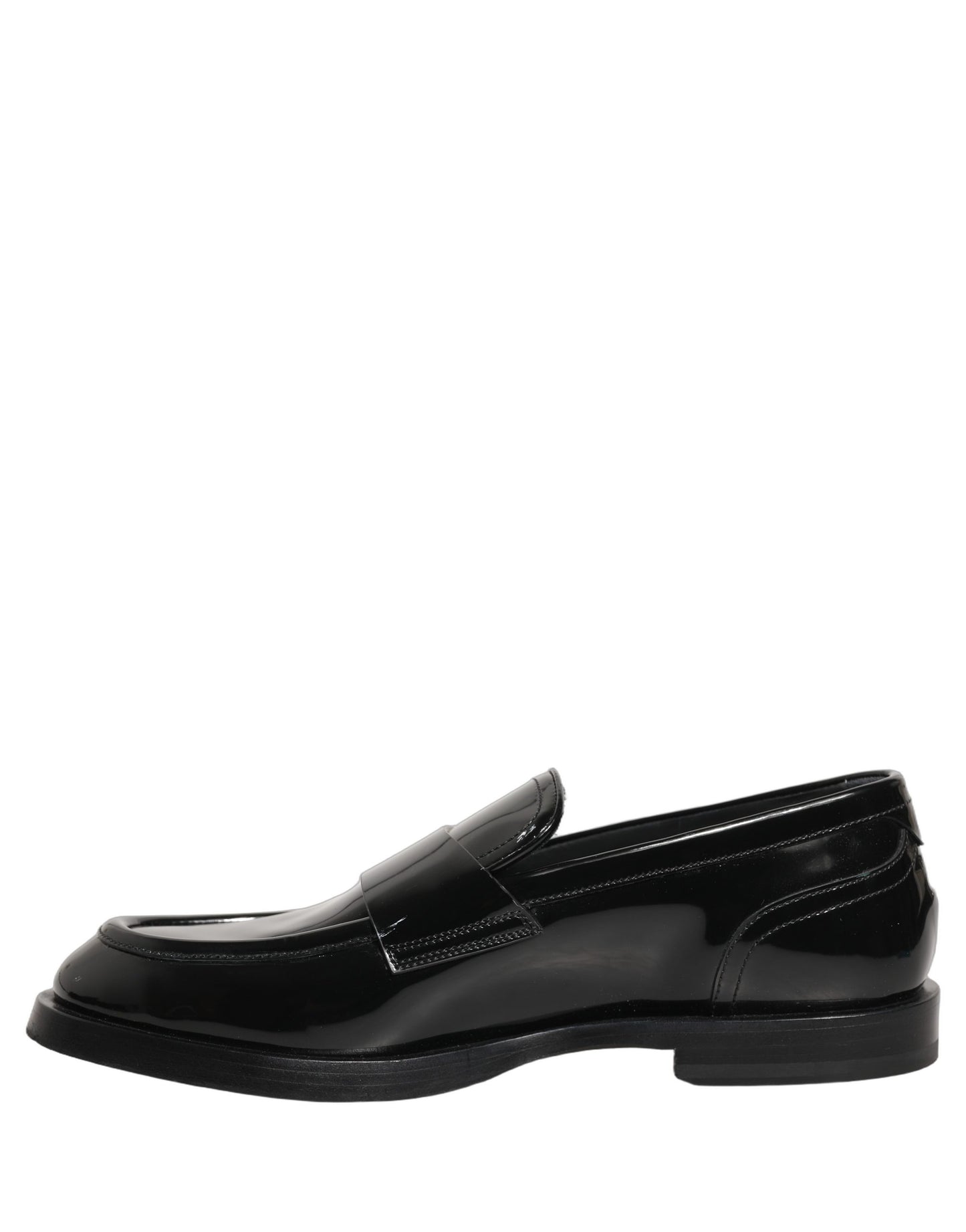 Dolce & Gabbana Black Leather Formal Men Dress Loafers Shoes