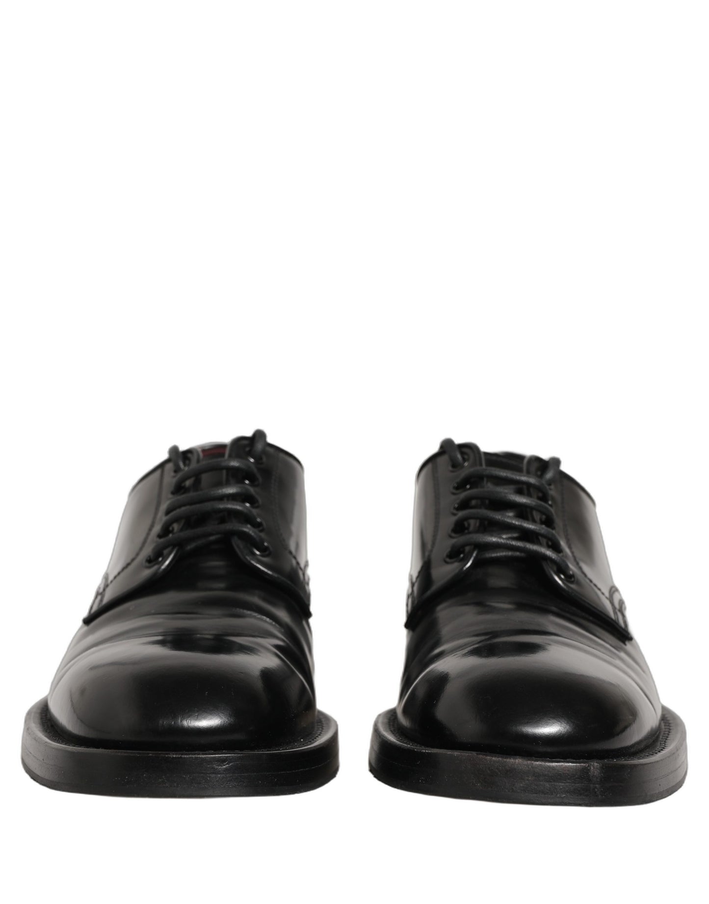 Dolce & Gabbana Black Leather Lace Up Derby Dress Men Shoes
