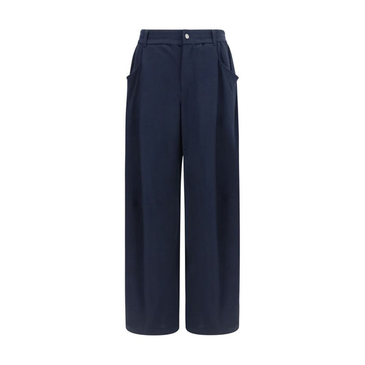 Brunello Cucinelli Blue Cotton Casual Pants