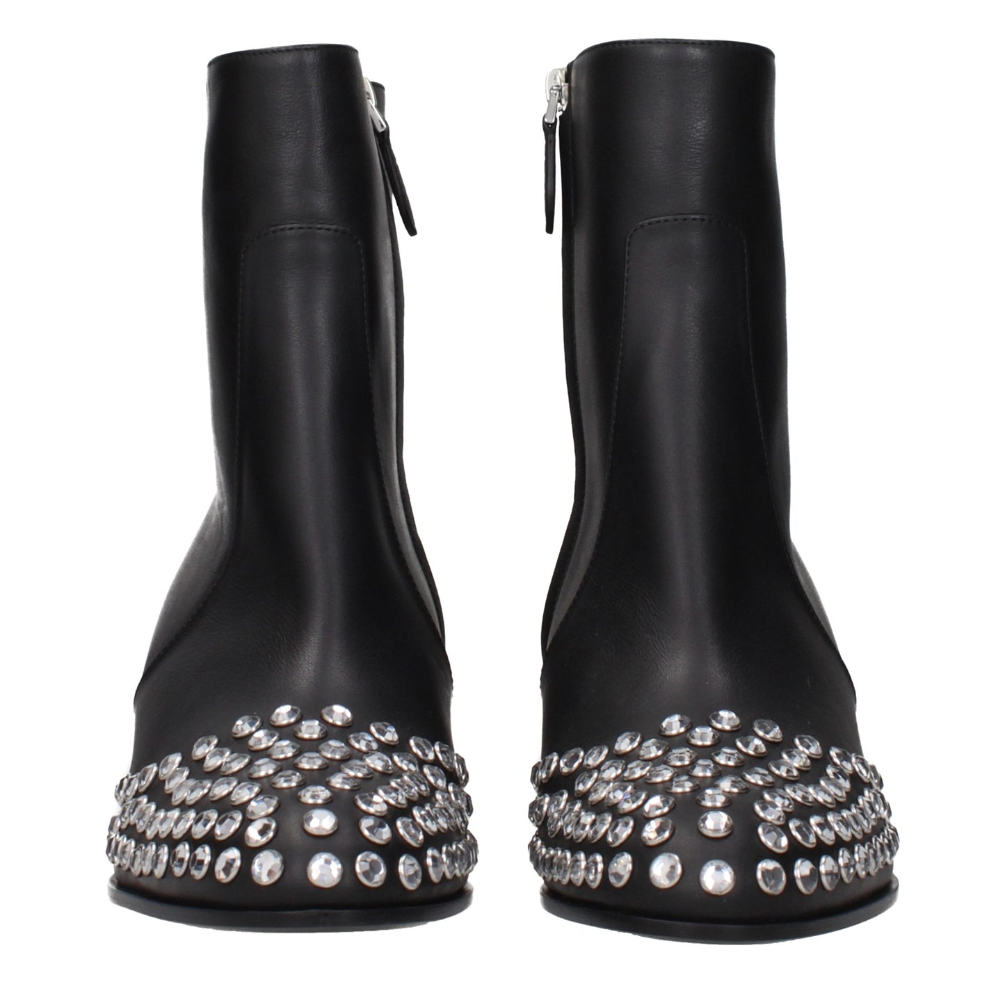 Alaïa Black Leather Ankle Boots