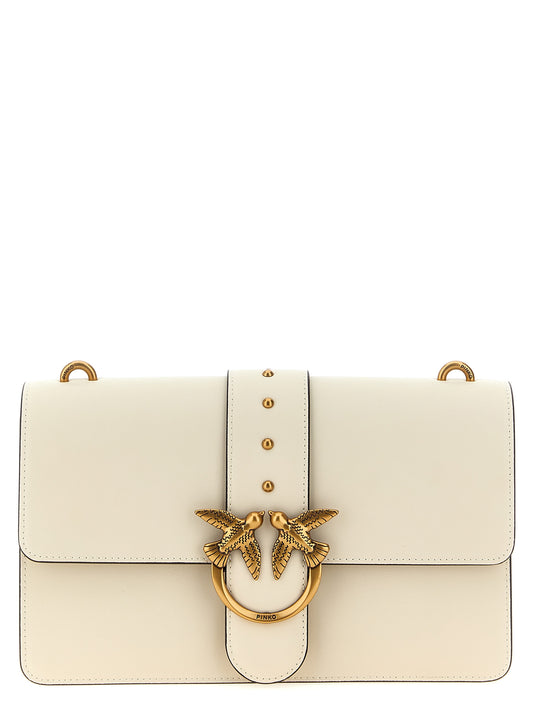 PINKO White Goatskin Crossbody Bag