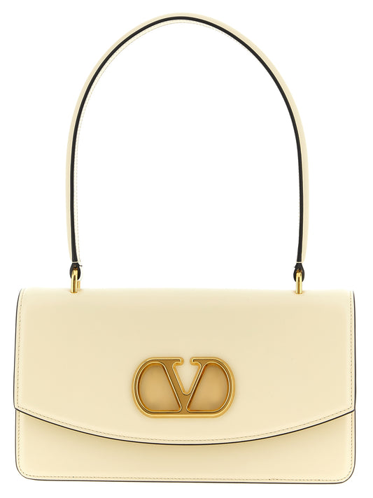 Valentino Garavani White Calfskin Shoulder Bag