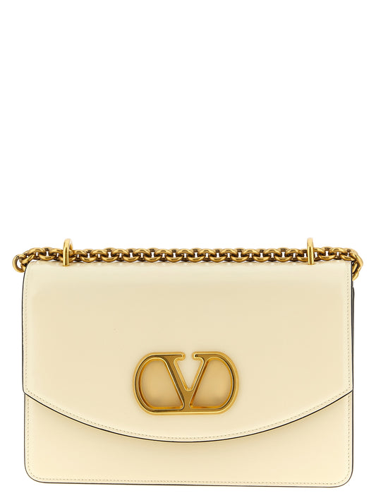Valentino Garavani White Calfskin Shoulder Bag