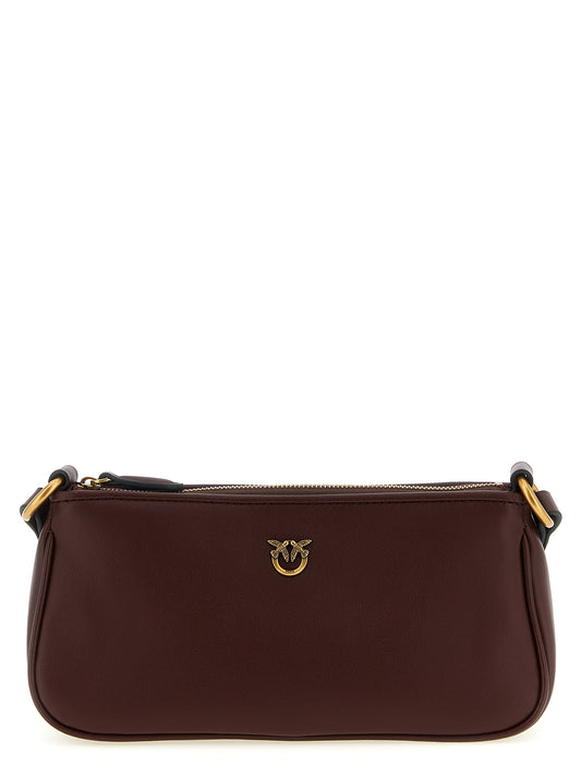 PINKO Bordeaux Cowhide Crossbody Bag