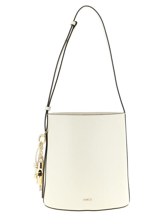 Furla White Calfskin Shoulder Bag