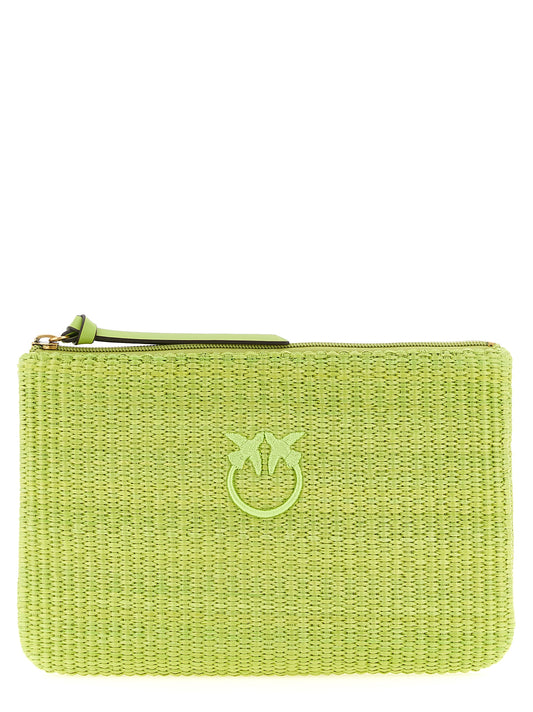 PINKO Bicolor Polypropylene Clutch Bag