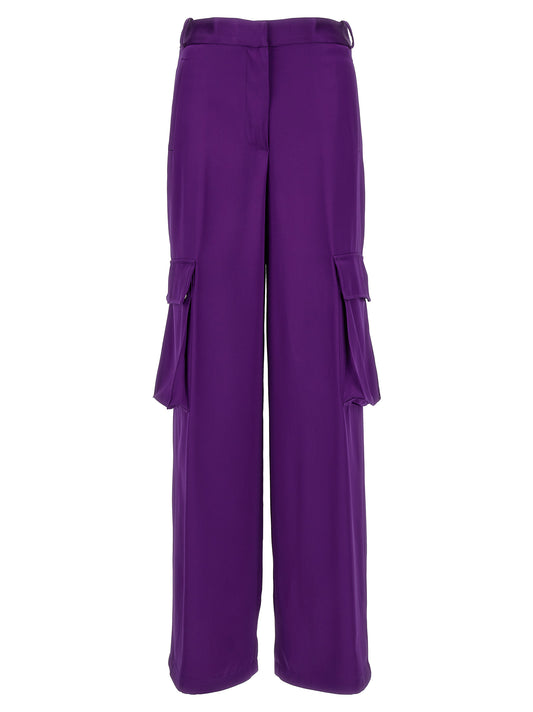Versace Purple Viscose Cargo Pants