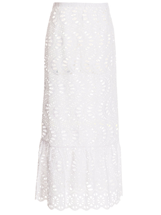 Giambattista Valli White Cotton Mini Skirt