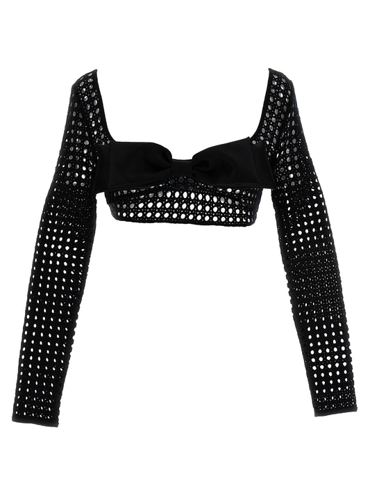 Giambattista Valli Black Polyester Long Sleeve T-Shirt
