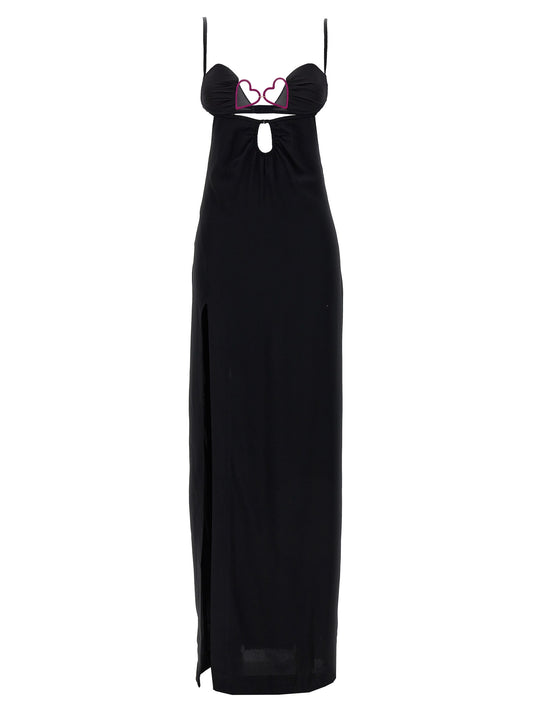 Nensi Dojaka Black Viscose Long Dress
