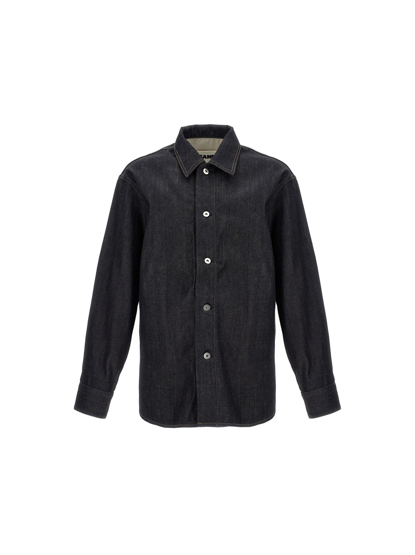 Jil Sander Blue Cotton Blouse