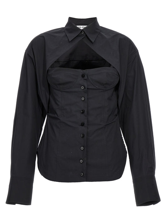The Attico Black Cotton Blouse