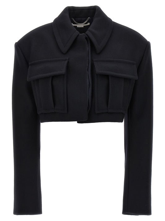 Stella McCartney Black Wool Full-Length Jacket