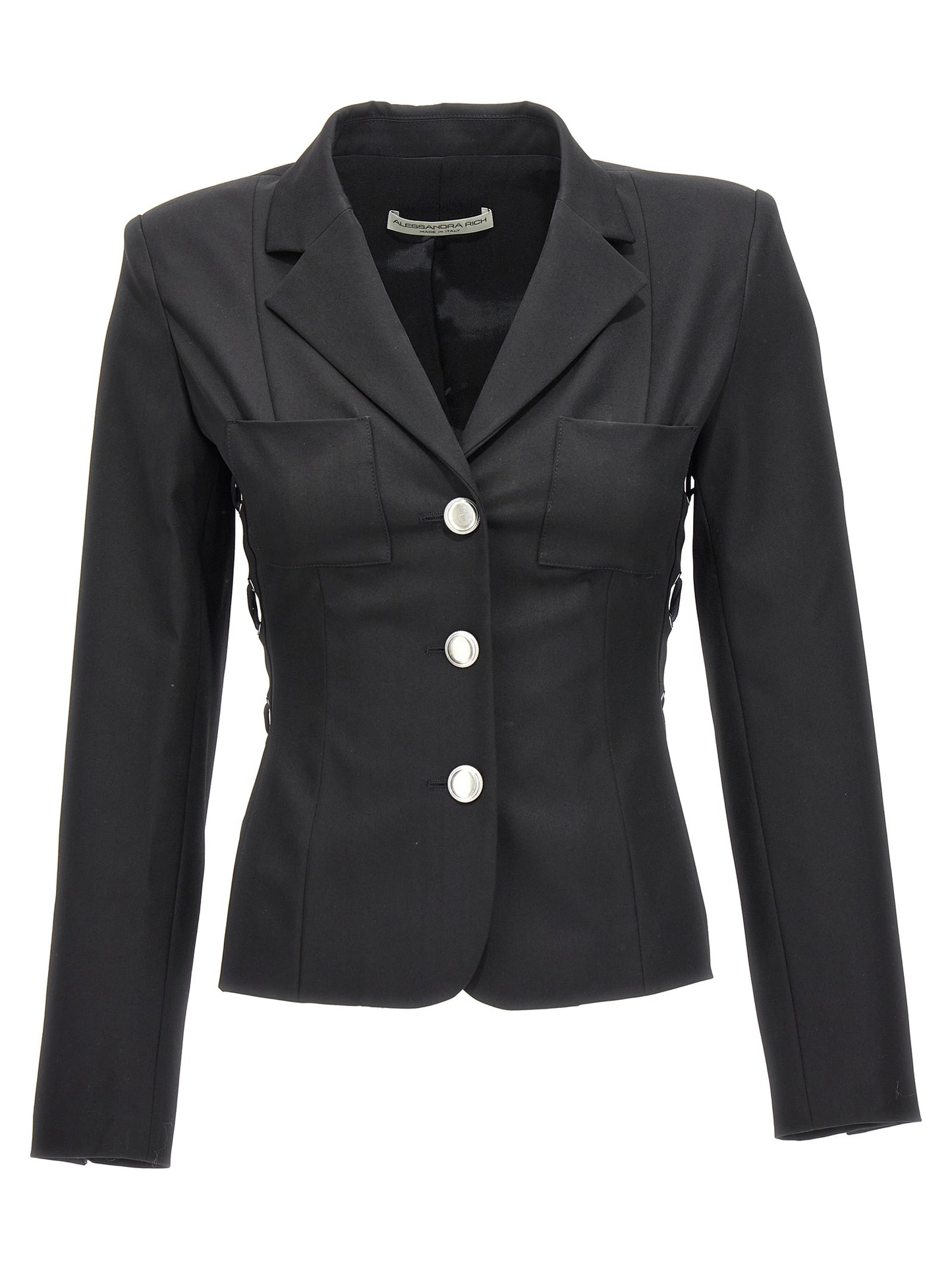 Alessandra Rich Black Wool Blazer
