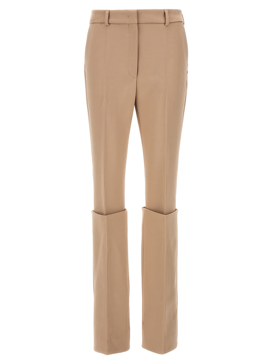 Sportmax Beige Polyester Dress Pants