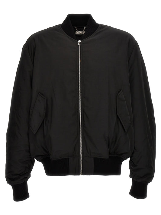 1989 Studio Black Polyester Bomber