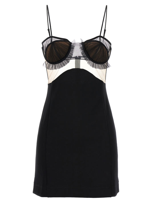 Nensi Dojaka Black Viscose Short Dress