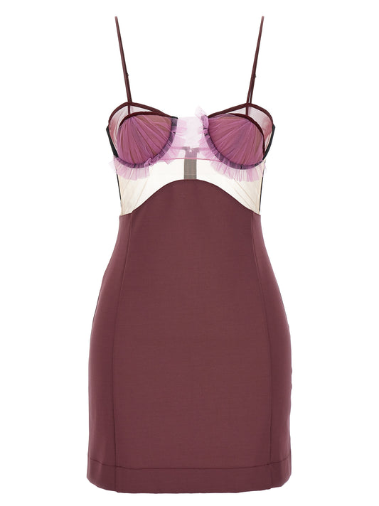 Nensi Dojaka Purple Viscose Short Dress