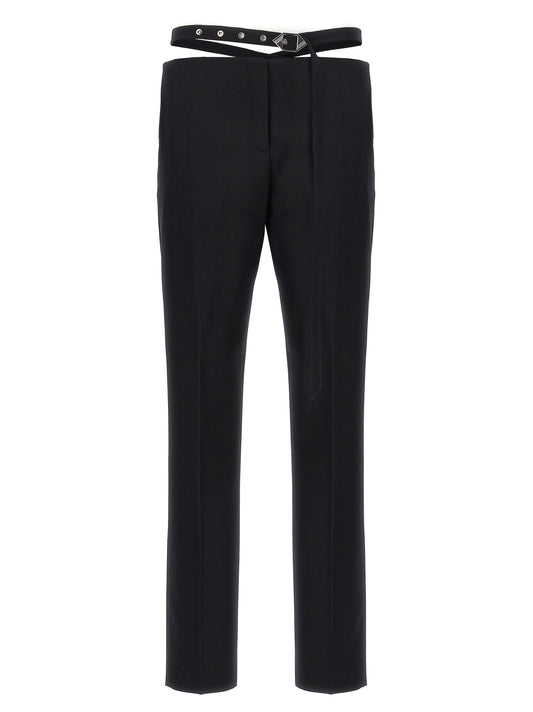 The Attico Black Virgin Wool Dress Pants