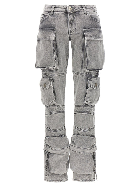 The Attico Gray Cotton Cargo Pants