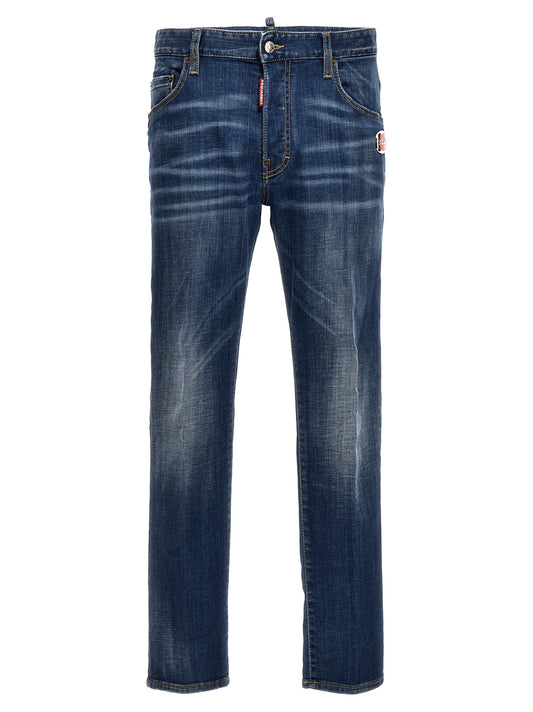 Dsquared² Blue Cotton Relaxed Fit Jeans