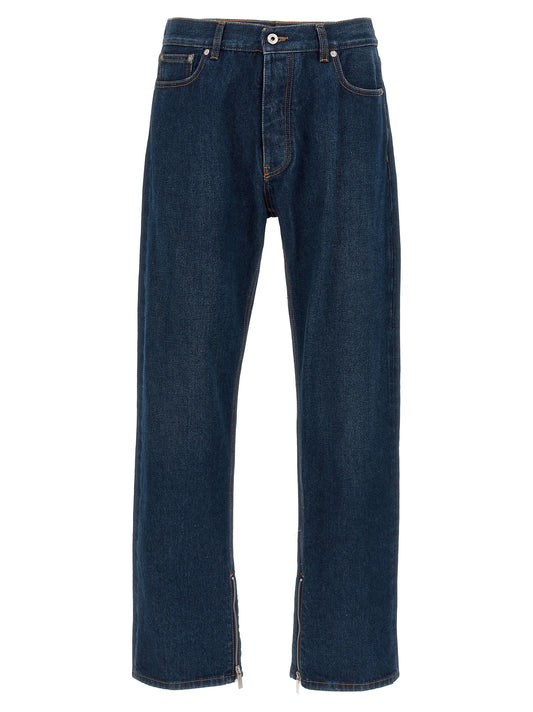 Off-White Blue Cotton Jeans Denim