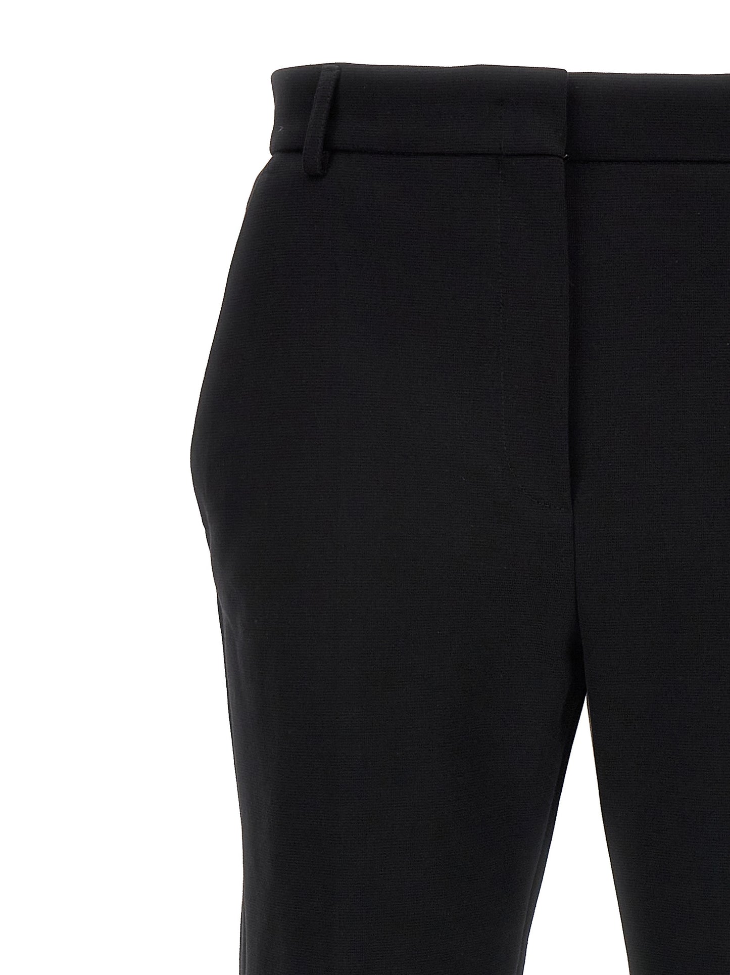 Sportmax Black Cotton Casual Pants