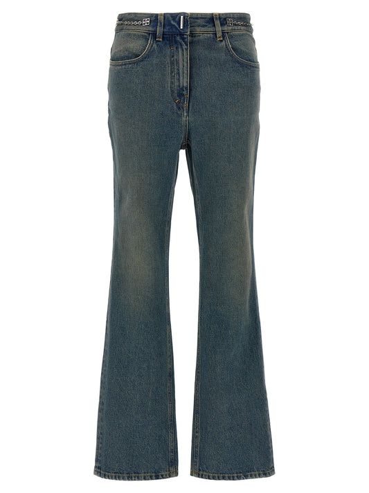 Givenchy Blue Cotton Bootcut Jeans