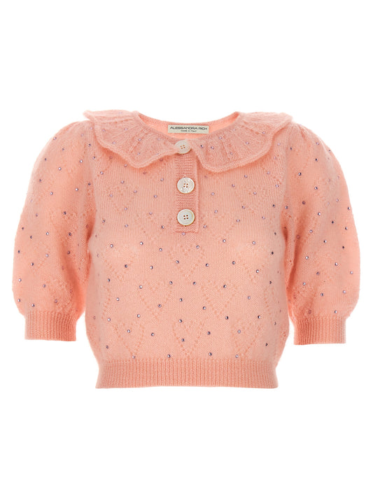 Alessandra Rich Multicolor Wool Cardigan