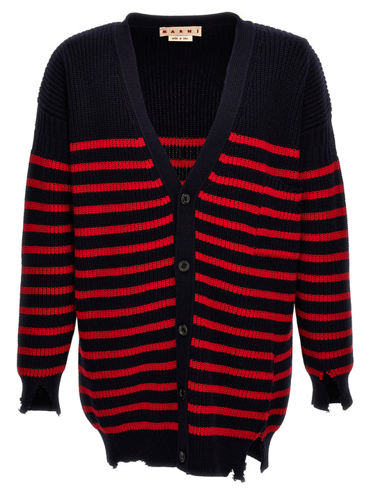 Marni Multicolor Virgin Wool Cardigan