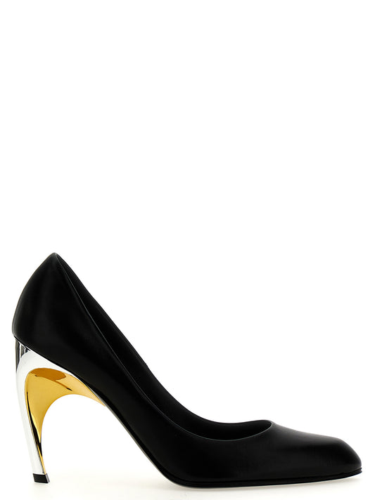 Alexander McQueen Black Lambskin High Heel Pumps