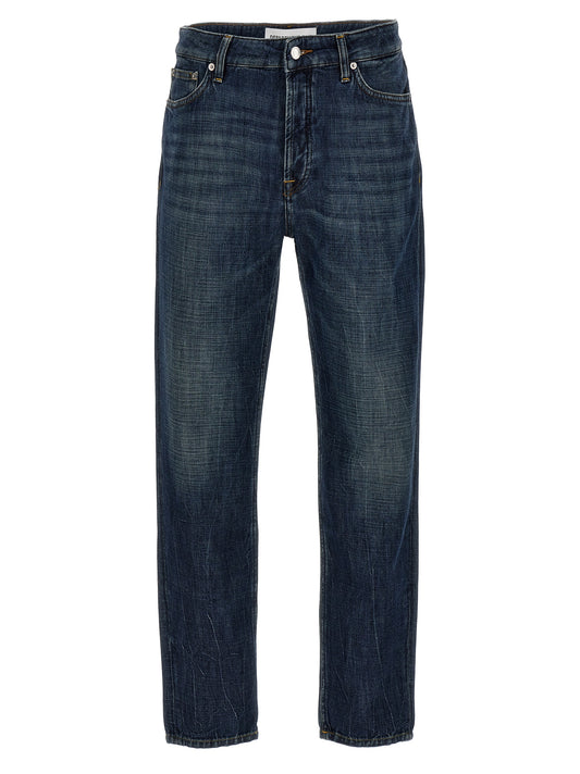 Department 5 Blue Cotton Straight-Leg Jeans