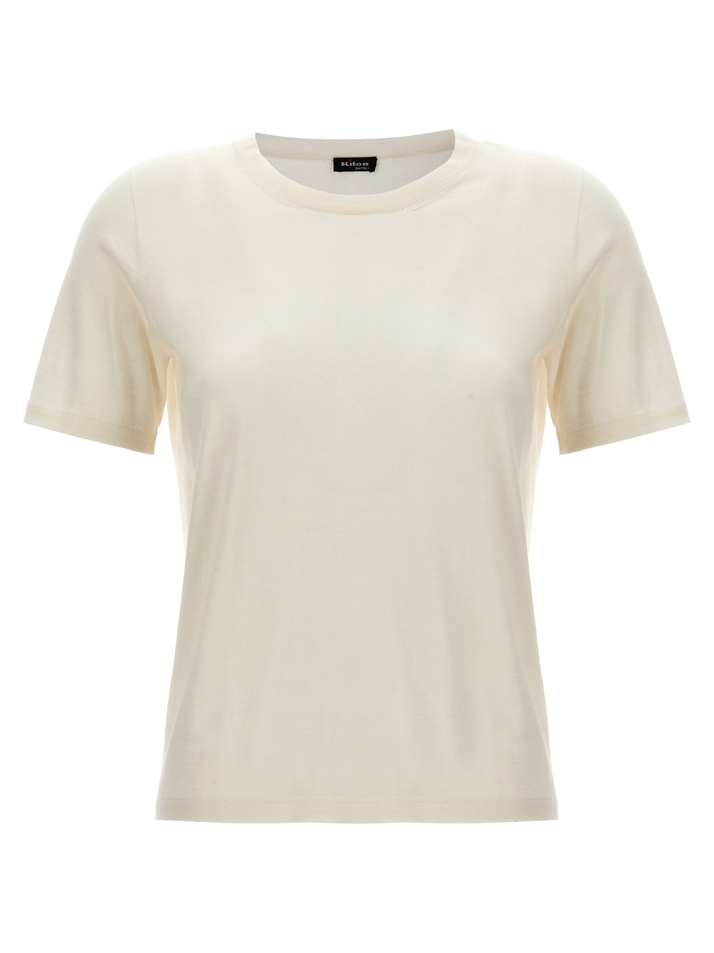 Kiton White Cashmere T-Shirt