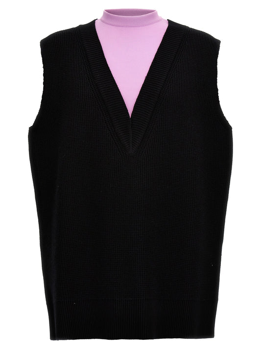Jil Sander Multicolor Wool Sleeveles Sweater
