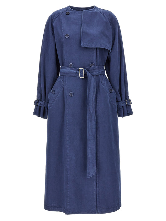 Max Mara Blue Cotton Coat
