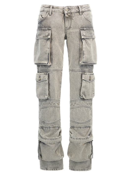 The Attico Gray Cotton Cargo Pants