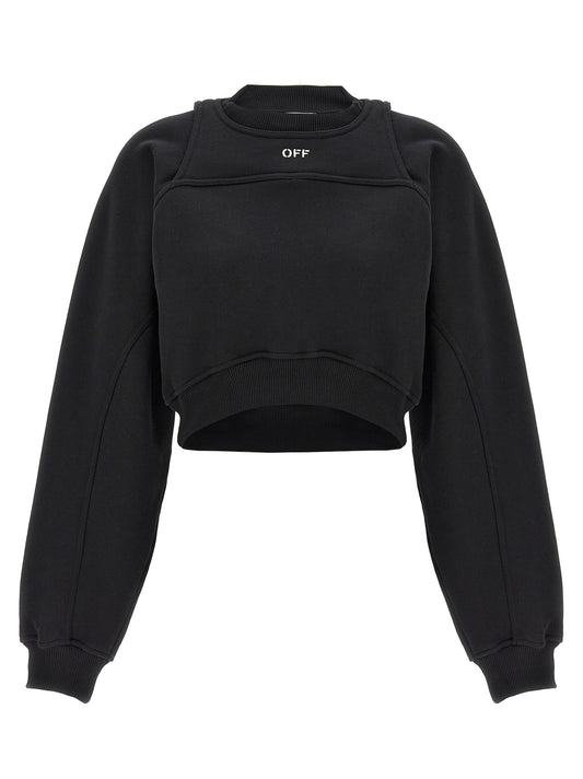 Off-White Bicolor Cotton Sweatshirt