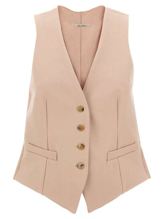 Max Mara Multicolor Acetate Sleeveless Jacket