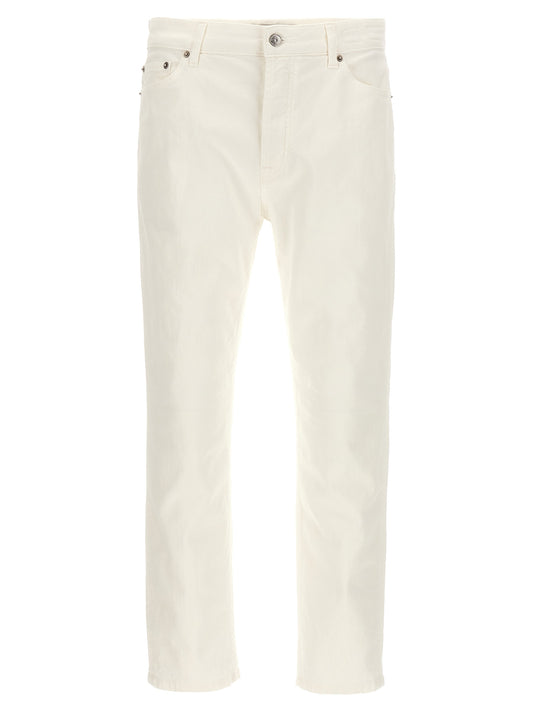 Department 5 White Cotton Straight-Leg Jeans