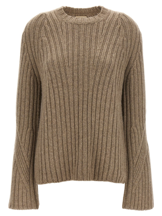 Khaite Beige Cashmere Cardigan