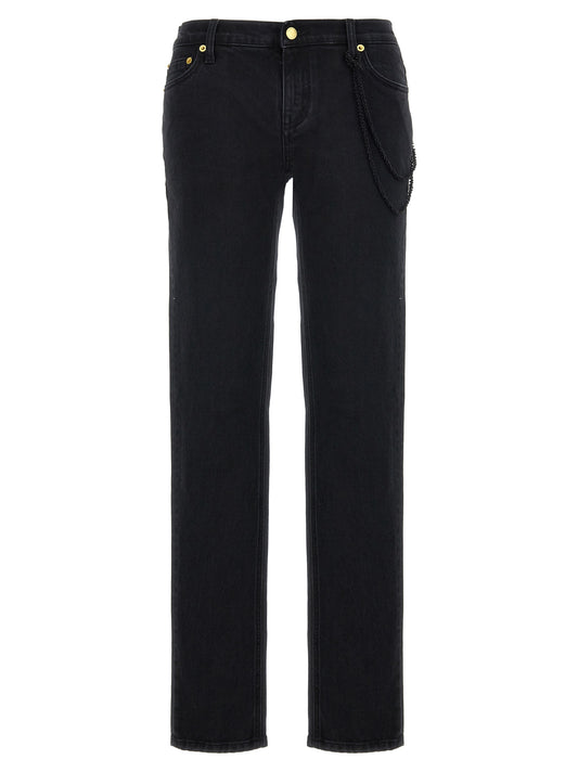 Darkpark Black Cotton Straight-Leg Jeans