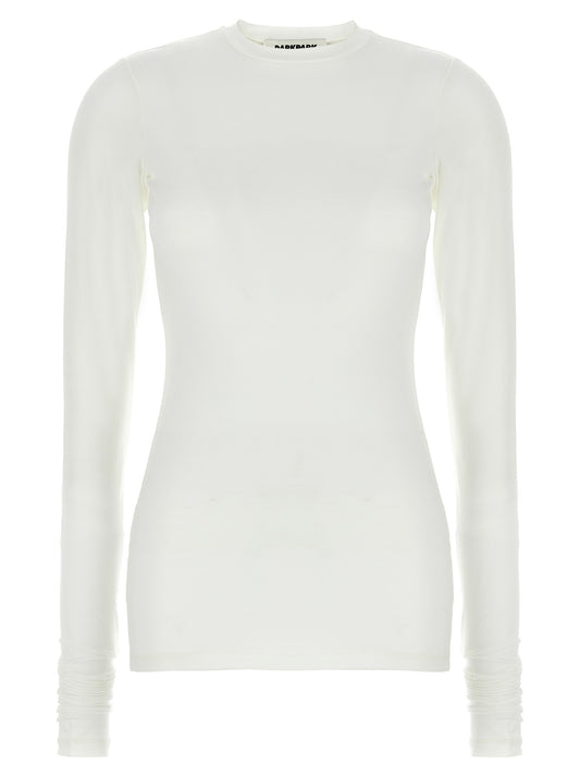 Darkpark White Polyester Long Sleeve T-Shirt