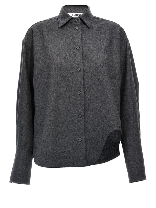 The Attico Gray Wool Blouse